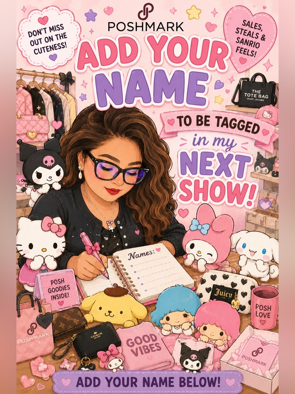 Want to be tagged in my live shows?  Add your name to the comments flyer 📝🫶